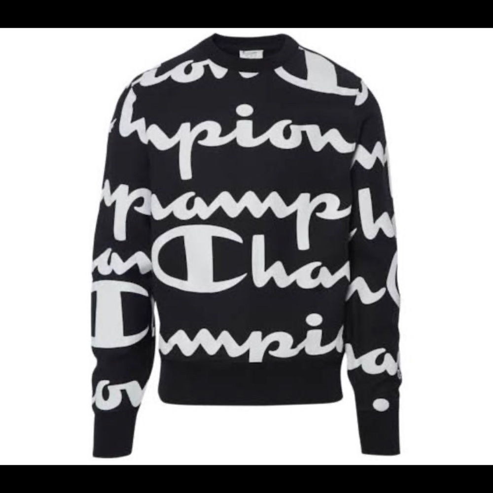 Champion Life Mens Reverse Weave Crew-Print